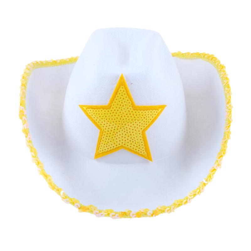 Craft Hat Premium Cowboy Flocked With Star Childrens Assorted