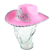 Craft Hat Premium Cowgirl Flocked With Tiara Children Assorted – thumbnail