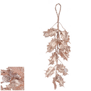 Ronis Crystal Leaf Hanging Tree Decor 28cm Rose Gold
