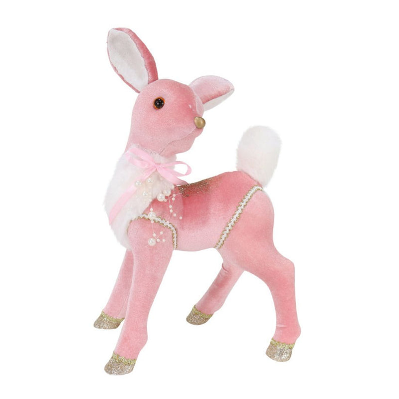 RONIS CUTE STANDING REINDEER 33CM PINK