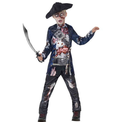 D Scary Pirate Zombie 2 Boys Costume