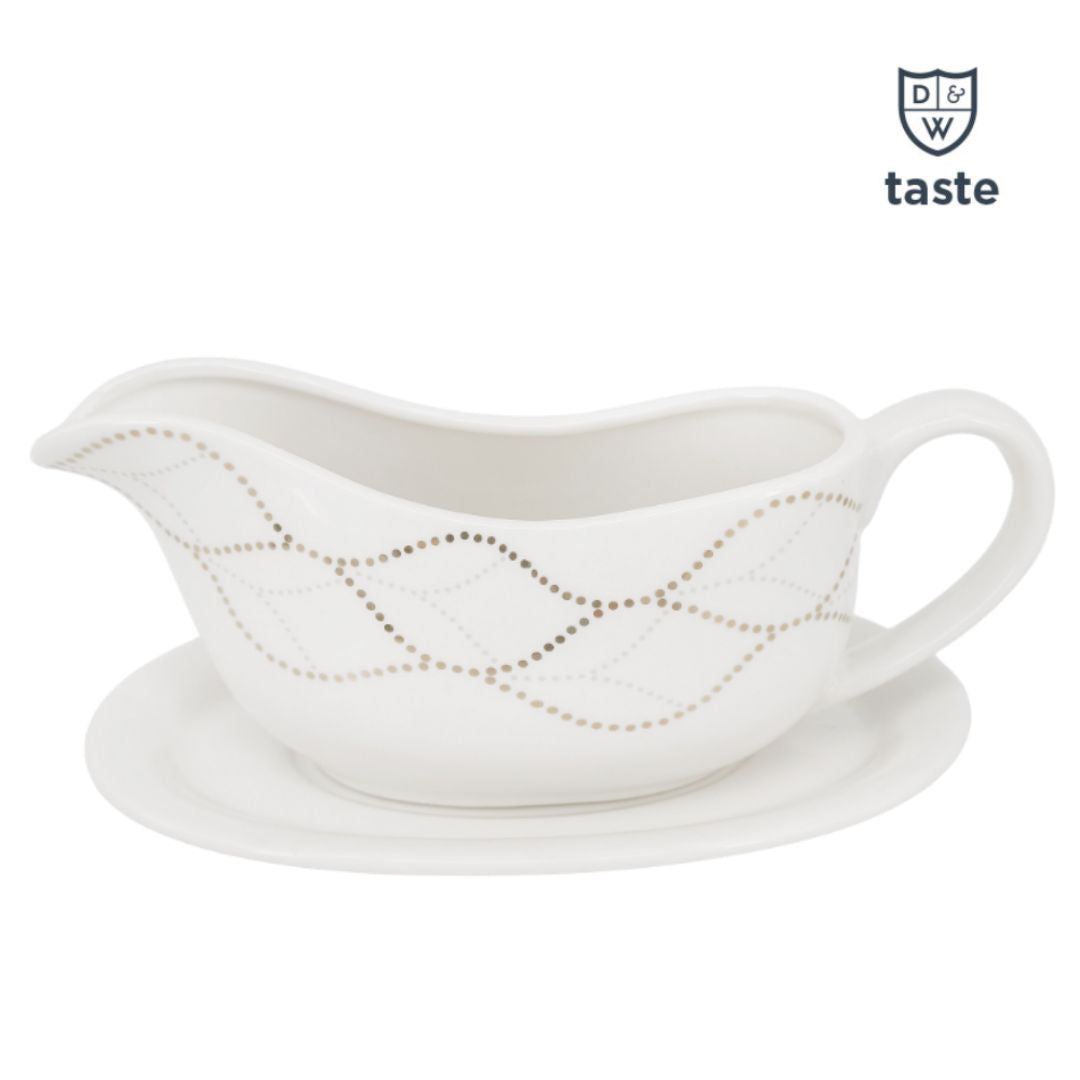 Davis and Waddell Festive Gravy Boat and Saucer Set