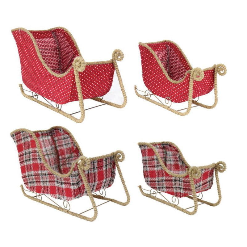 RONIS DECO SLEIGH 2PC SET ASST.