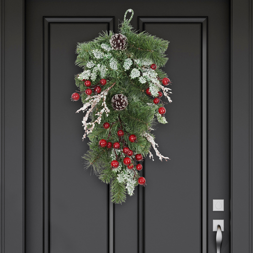 Ronis Door Swag Iced with Berries 55cm