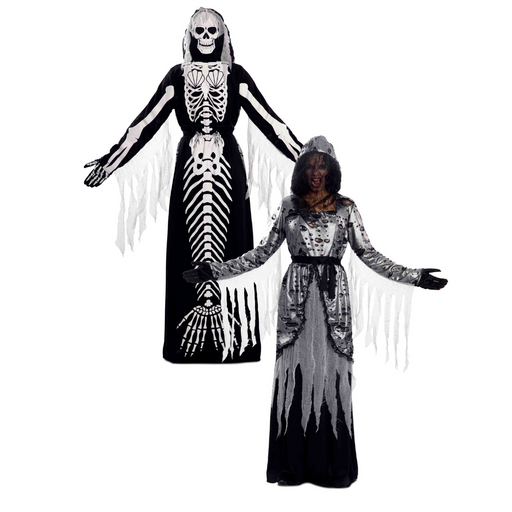 Double-Sided Skeleton Ladies Costume