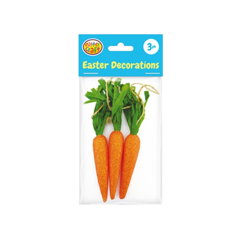 Easter Decorations Carrots 15cm 3 pack 