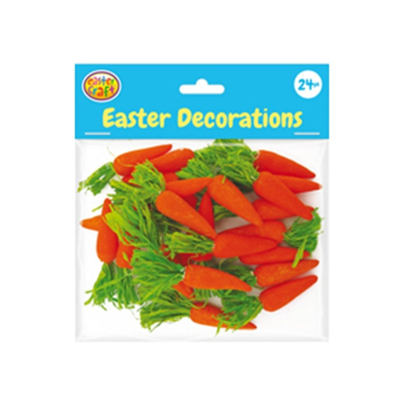 Easter Decos Carrots 7cm 24pk