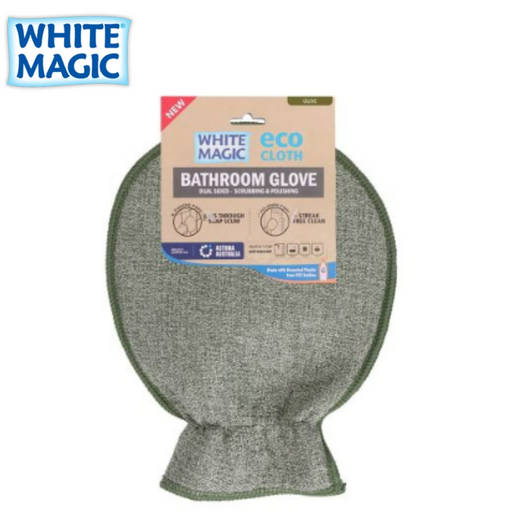 Eco Cloth Bathroom Glove - Olive
