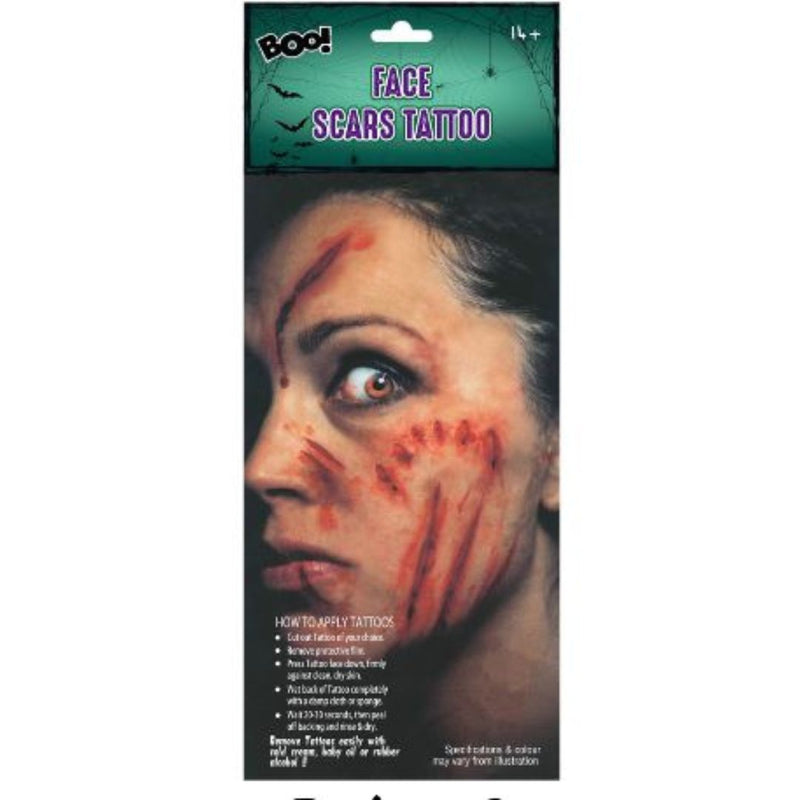 Ronis Face Scars Tattoo Sheet 2 pack