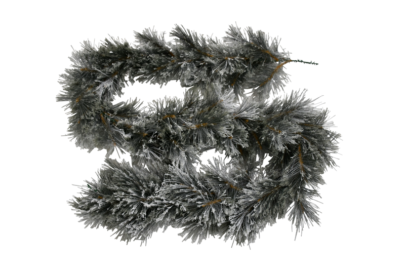 Flocked Black Garland 270cm