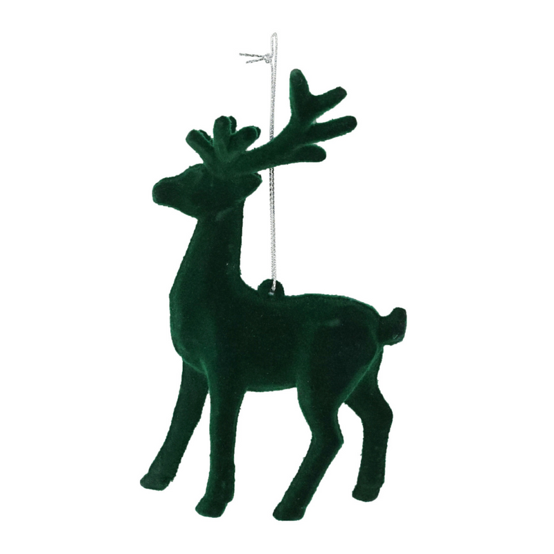 Flocked Hanging Reindeer