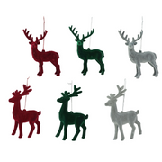 Flocked Hanging Reindeer – thumbnail