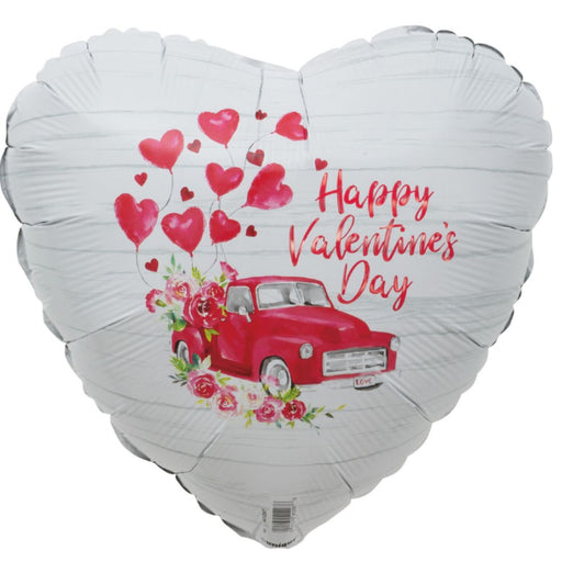 FOIL BALLOON BULK RETRO CAR VALENTINE HEART 43CM