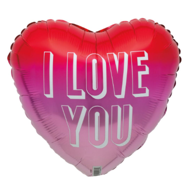 FOIL BALLOON HEART GRADIENT I LOVE YOU 45CM