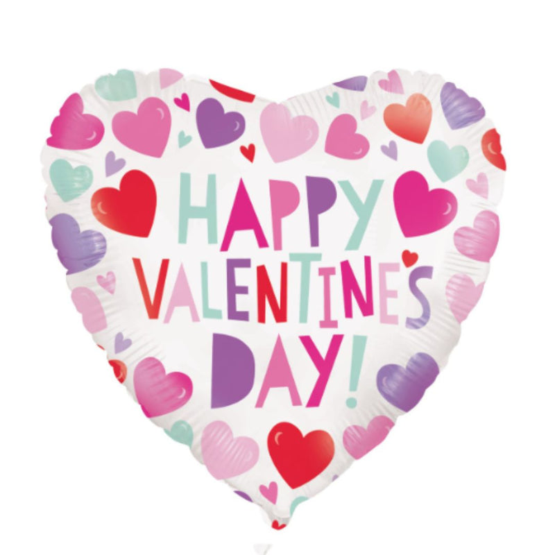 Foil Bln Smiling Hearts Foil Balloon Packaged 45cm