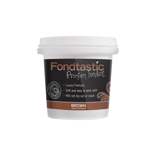 Fondtastic Vanilla Flavoured Fondant Brown 8oz/226g