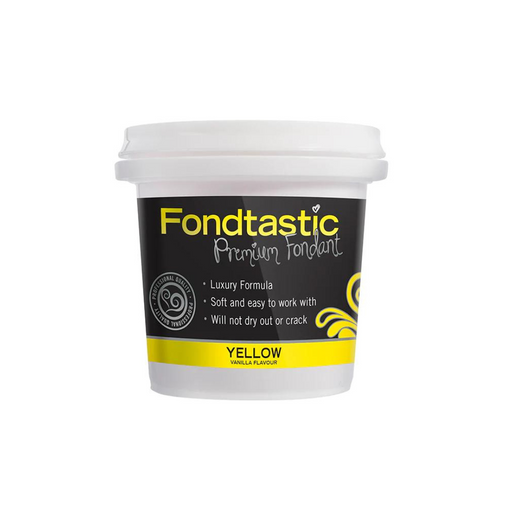 Fondtastic Vanilla Flavoured Fondant Yellow 8oz 226g - GST FREE