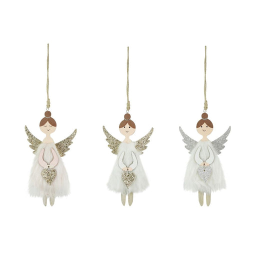 Ronis Fur Angel Hanging 18cm