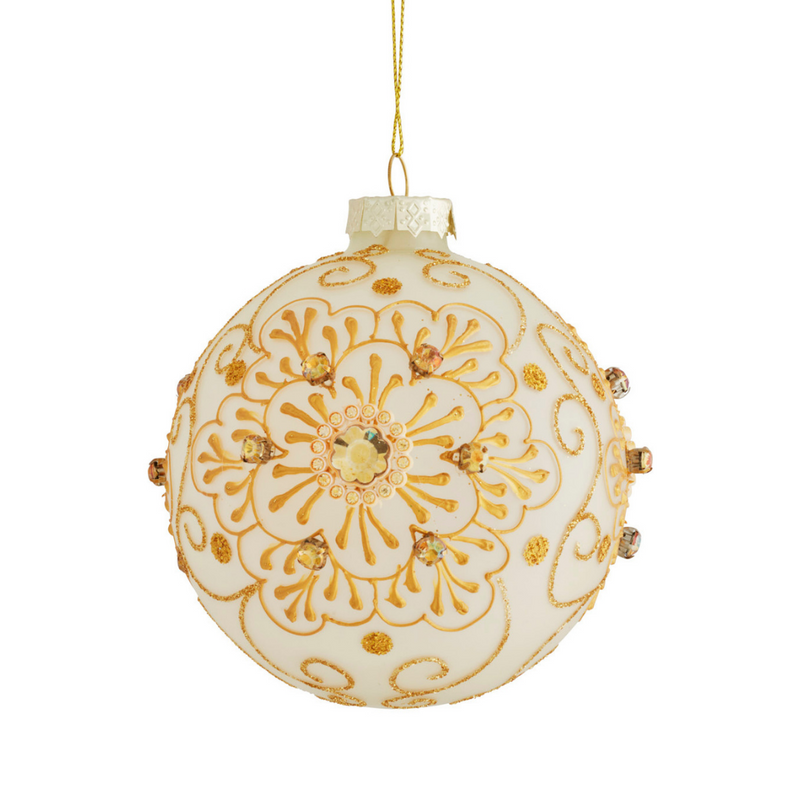 Glass Gold Jewel H-Bauble 10cm