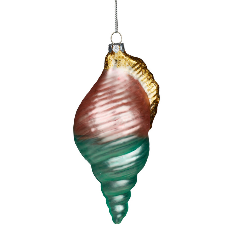 Glass Hanging Shell 14cm