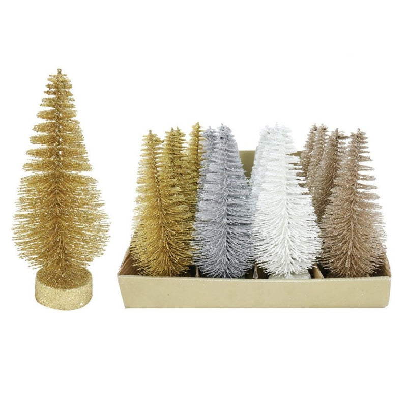 RONIS GLITTER BRUSH TREE 20CM ASST.