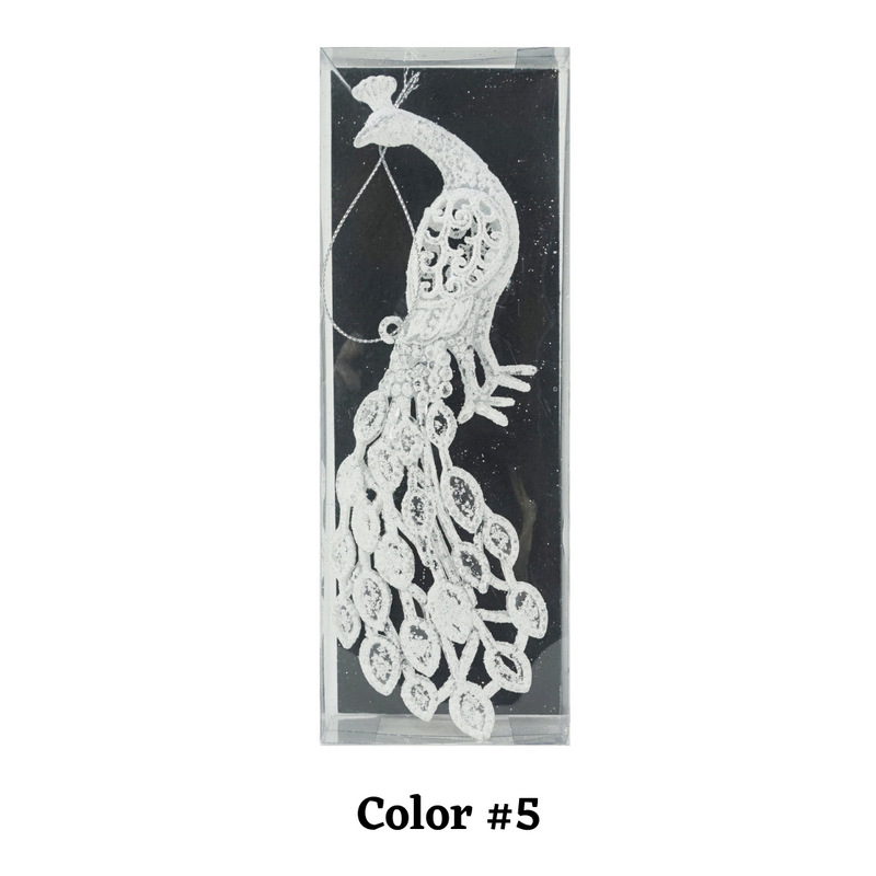 Glitter Peacock Decor 26cm