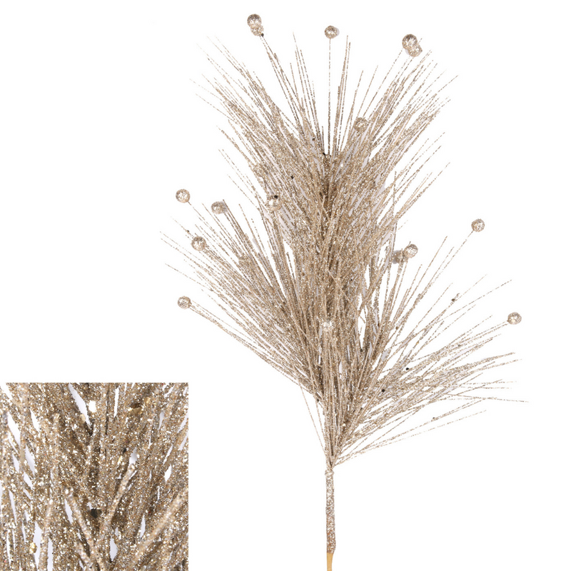 Glitter Stem Champagne 65cm