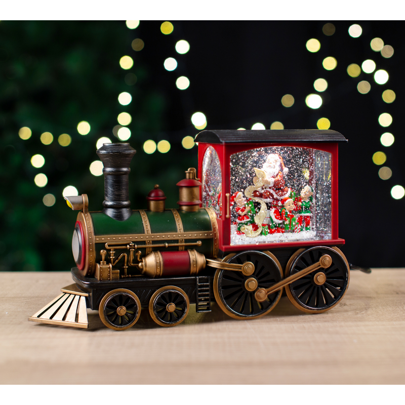 Ronis Glitter Swirl Music Santa Train Engine