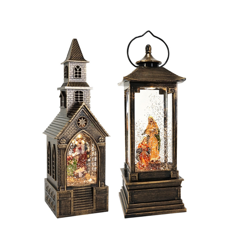 Ronis Glitter Swirl Musical Nativity