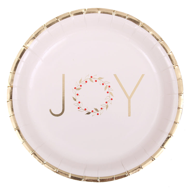 GOLD CLASSIC FOIL PAPER PLATES 23CM 12PK