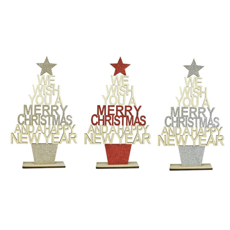 RONIS GREETING TREE 36CM GLITTER ASST.