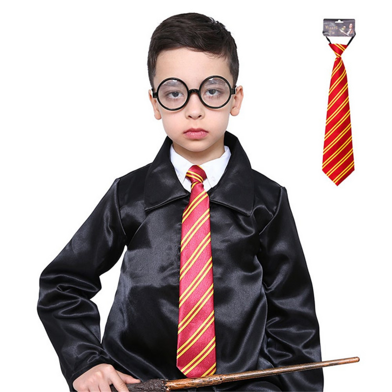 Gryffindor House Tie – Red and Gold Striped Harry Potter Costume Accessory
