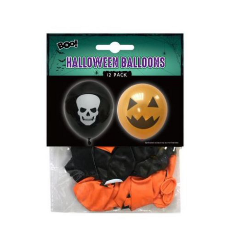 Halloween Balloons Mix 12pk