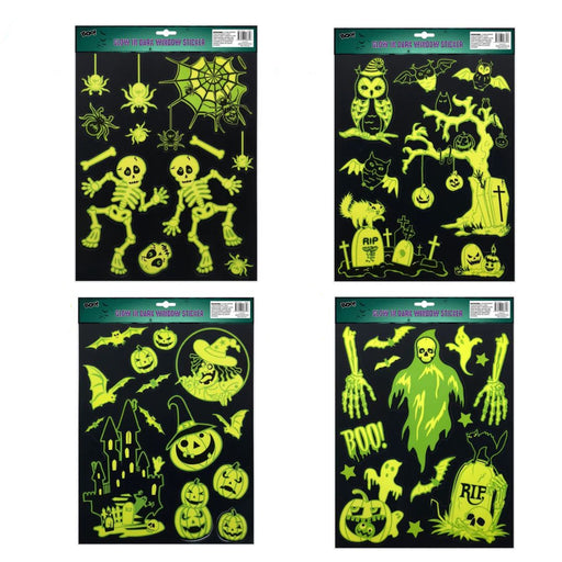 Halloween Glow in the Dark Window Stickers 30cm