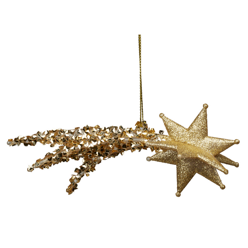 Hanging Gold Shooting Star 15cm