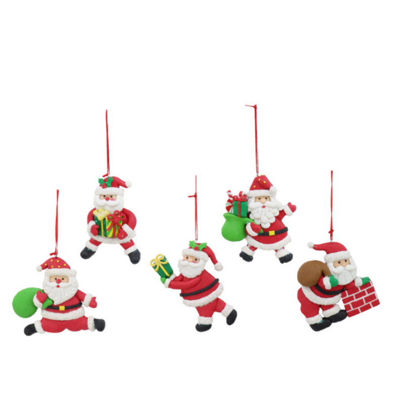 HANGING SANTA DECO Asst