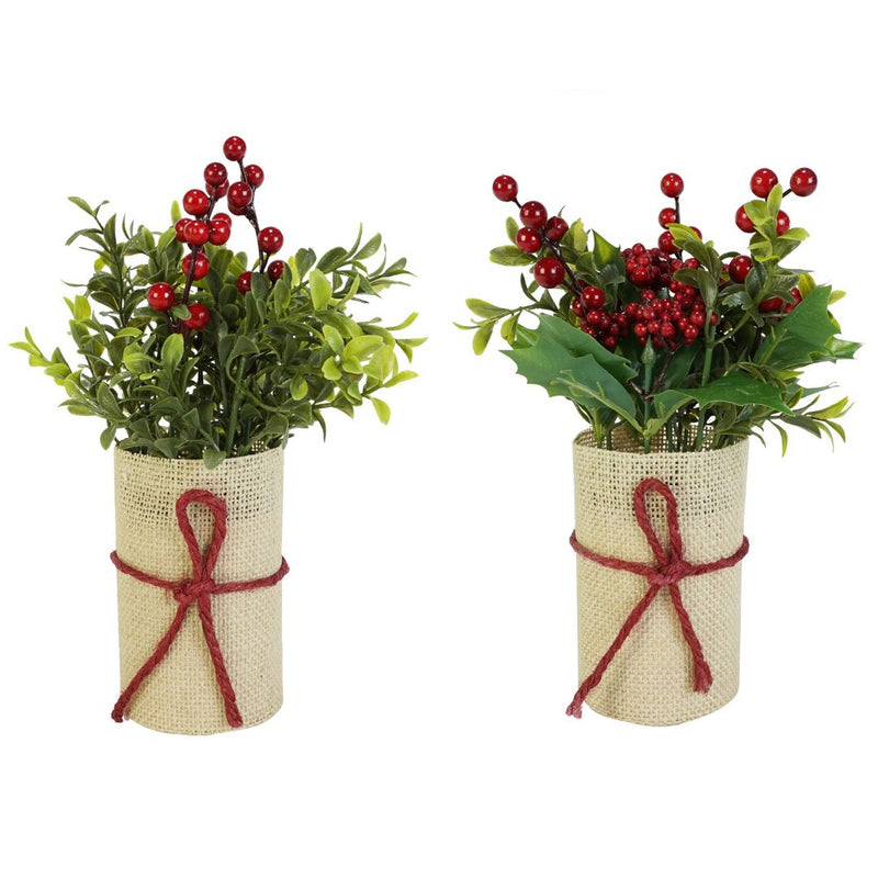 Ronis Holly Berry Pot 22cm