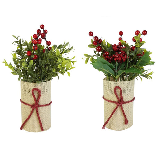 Ronis Holly Berry Pot 22cm