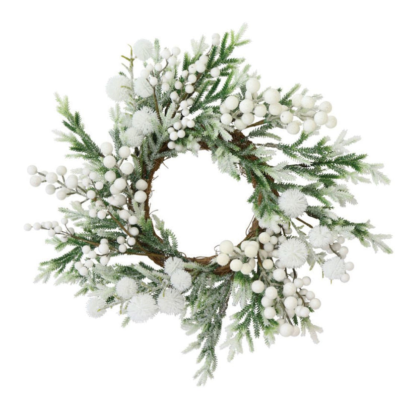 RONIS ICY SPIKY BERRIES WREATH 45CM