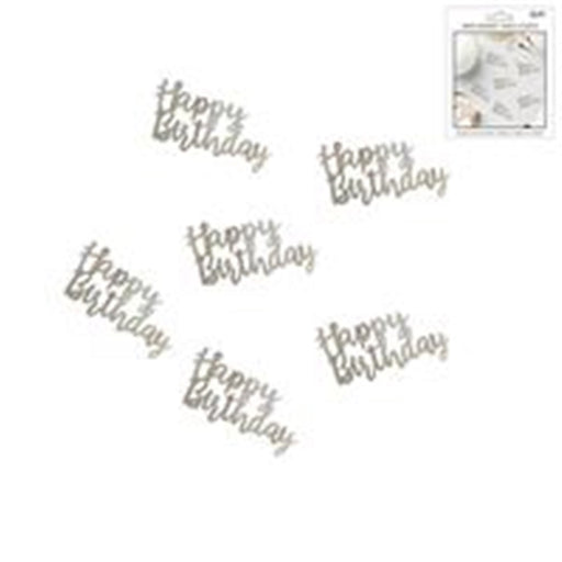 Jumbo Happy Birthday Confetti Silver 10g