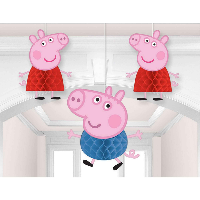 Peppa Pig Honeycomb Decorations Tissue & Printed Paper 3pk