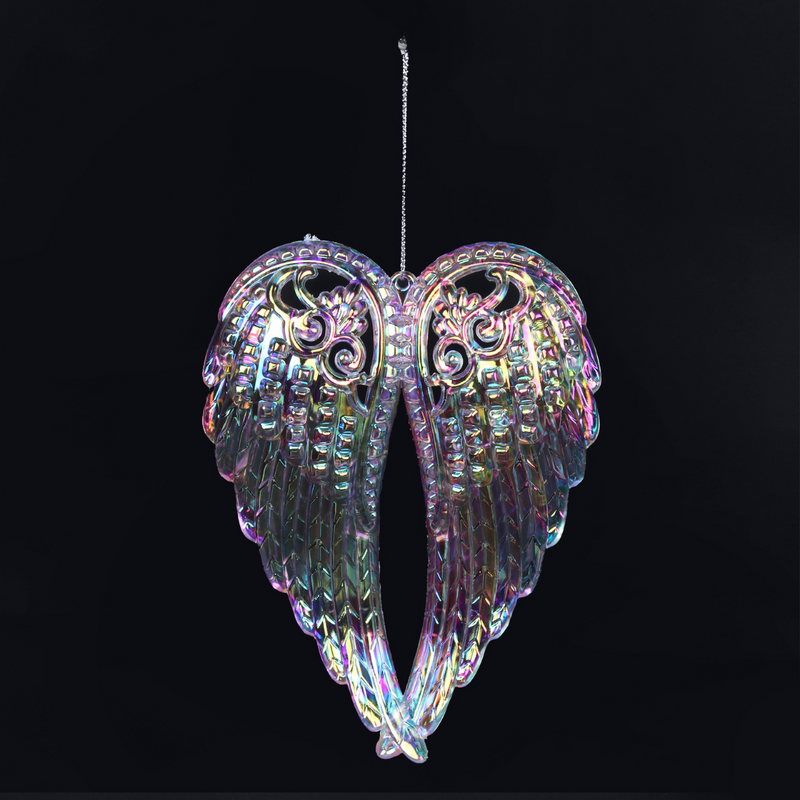 Ronis Iridescent Angle Wings Tree Decor 11.5cm