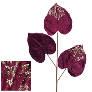 Ronis Leaf Stem 70cm Burgundy