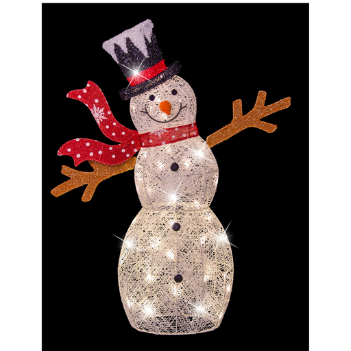 RONIS LED GLITTER THREAD SNOWMAN 90CM