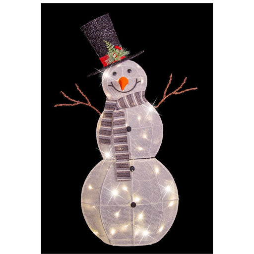 RONIS LED MESH TINSEL SNOWMAN 105CM