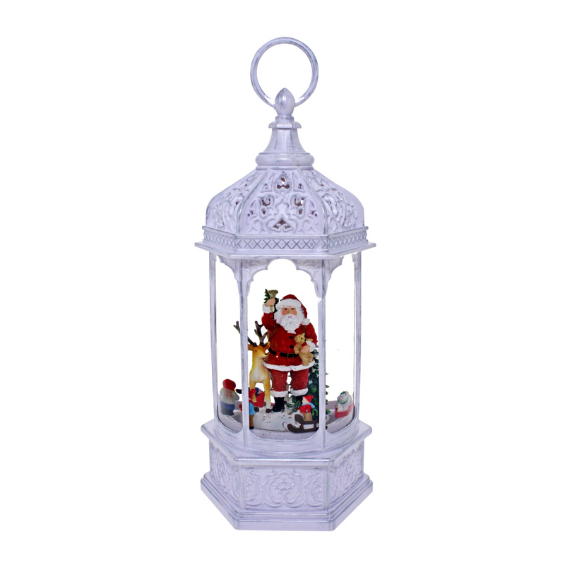 Ronis LED Santa Lantern Hexagon White