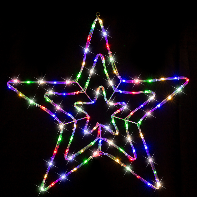 LED SILHOUETTE 3D STAR MULTICOLOR
