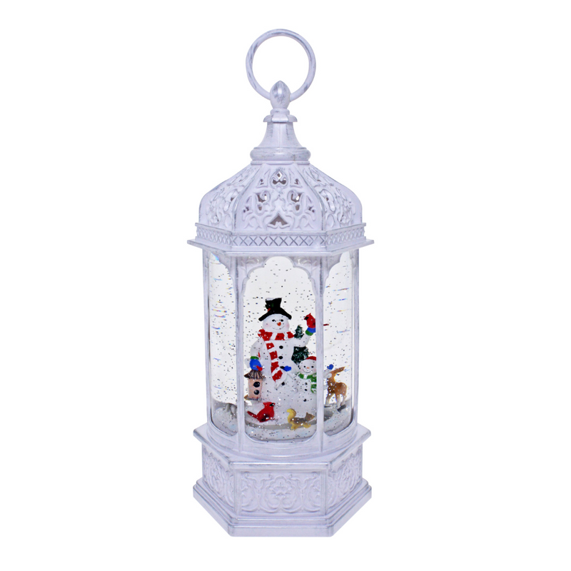 Ronis LED Snowman Lantern Hexagon White