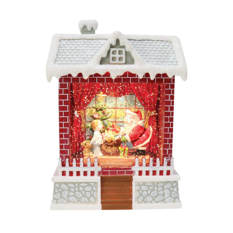 RONIS LED USB HOUSE CHRISTMAS EVE MUSICAL GLITTER SWIRL