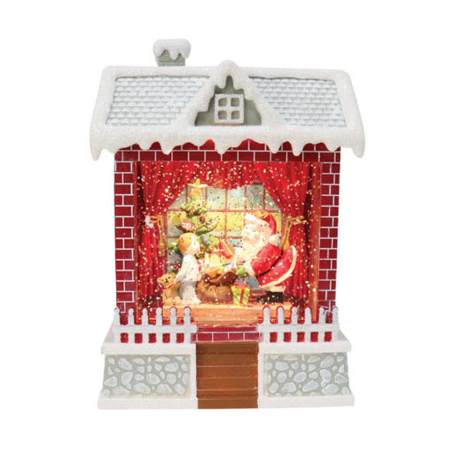 RONIS LED USB HOUSE CHRISTMAS EVE MUSICAL GLITTER SWIRL